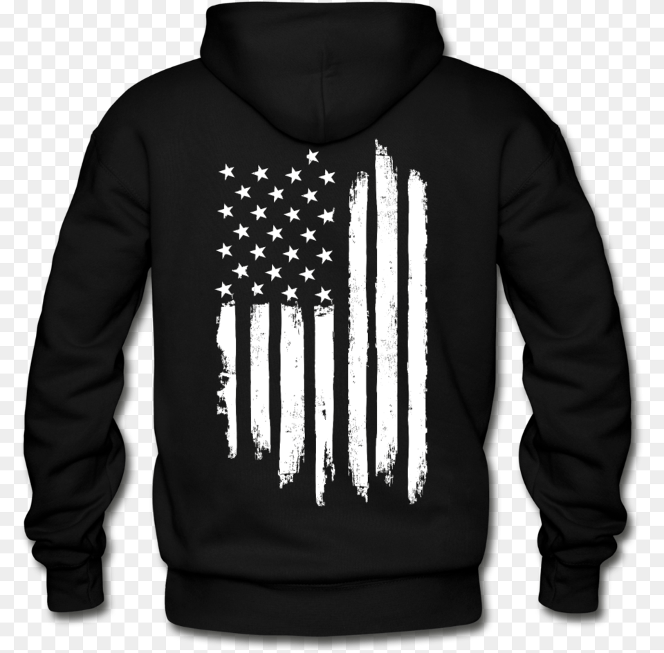 Distress Us Flag Hoodie Hoodie, Clothing, Knitwear, Sweater, Sweatshirt Free Png Download