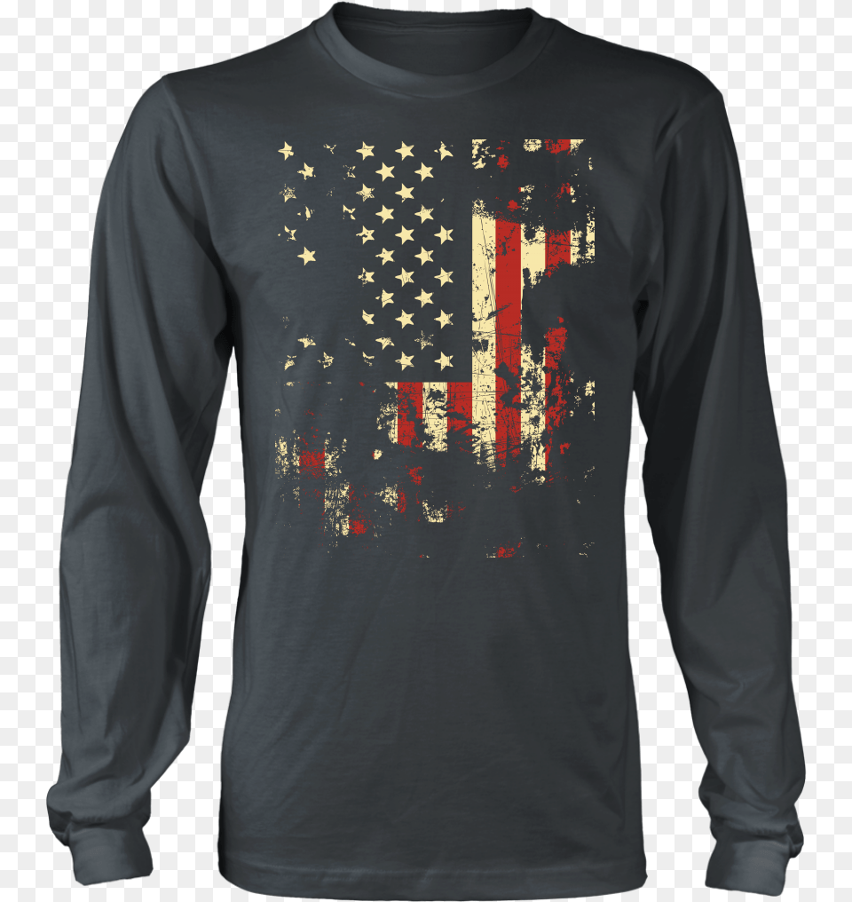 Distressed American Flag District Long Sleeve Limited Edition Molon Labe Come And Take, Clothing, Long Sleeve, T-shirt, Shirt Png Image