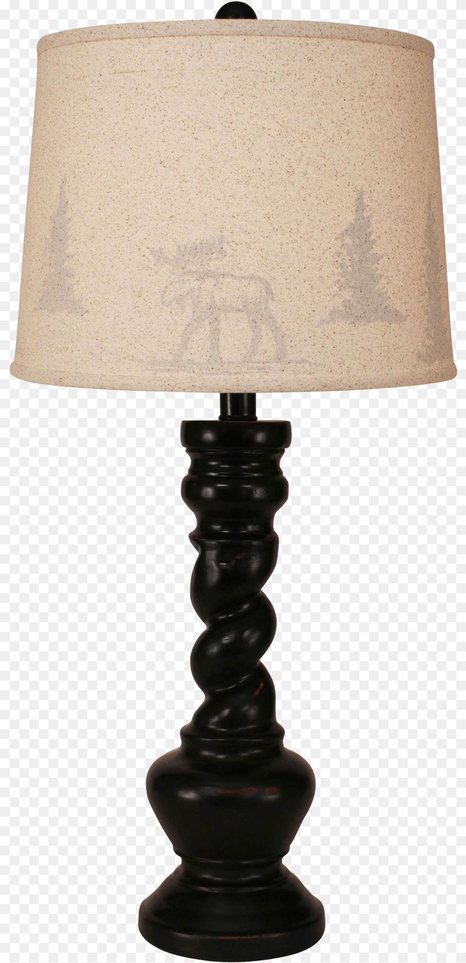 Distressed Black Quotbquot Pot With Twist Moose And Tree Coast Lamp Mfg Feather Tree With Twist 33quot Table Lamp, Lampshade, Table Lamp Png Image