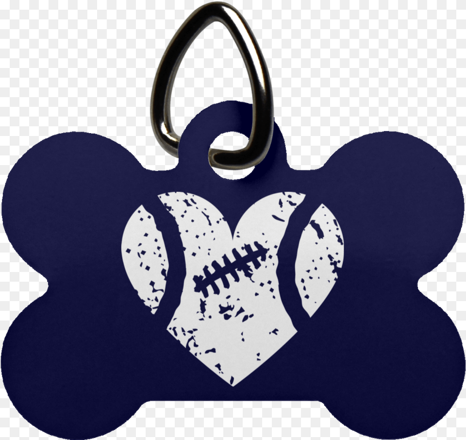 Distressed Football Heart Dog Bone Pet Tag Pets Clipart Football Heart Distressed Svg, Accessories, Bag, Handbag, Purse Free Png Download