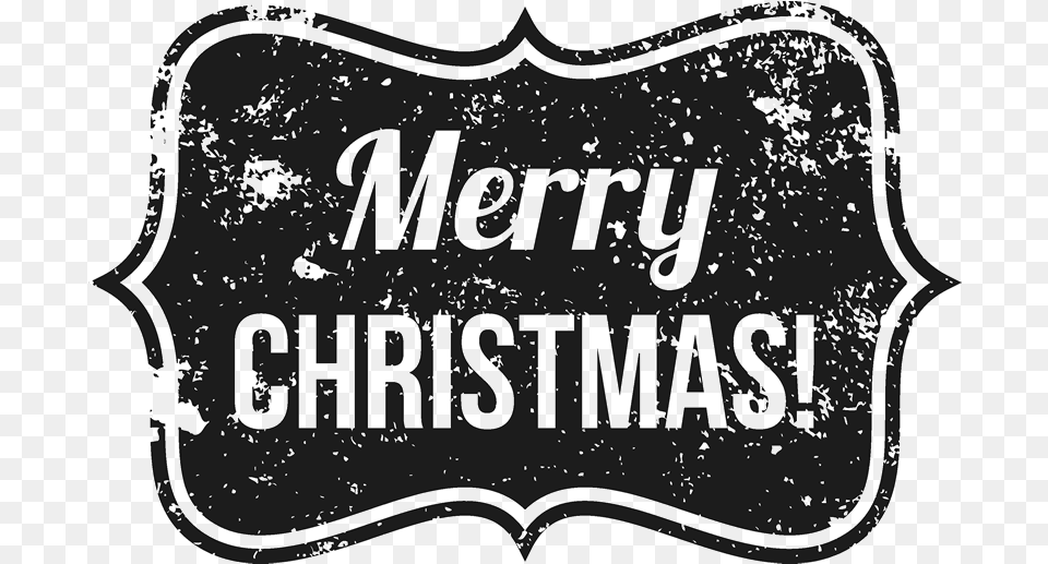 Distressed Merry Christmas Badge Rubber Stamp Christmas Rubber Stamp, Logo, Symbol, Text Free Png Download