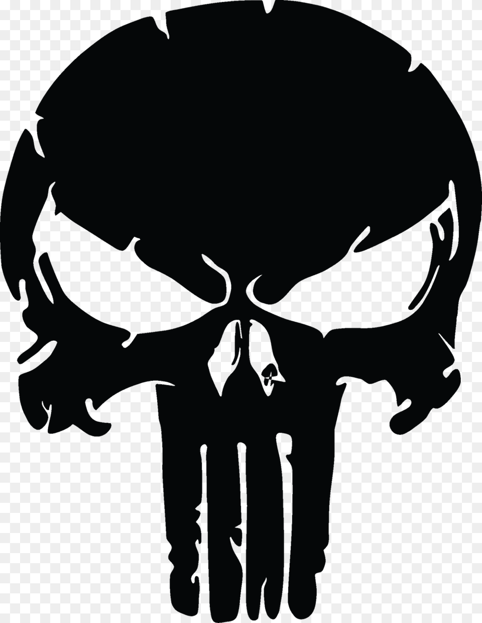 Distressed Punisher Us Military Punisher Skull, Stencil, Person Free Transparent Png