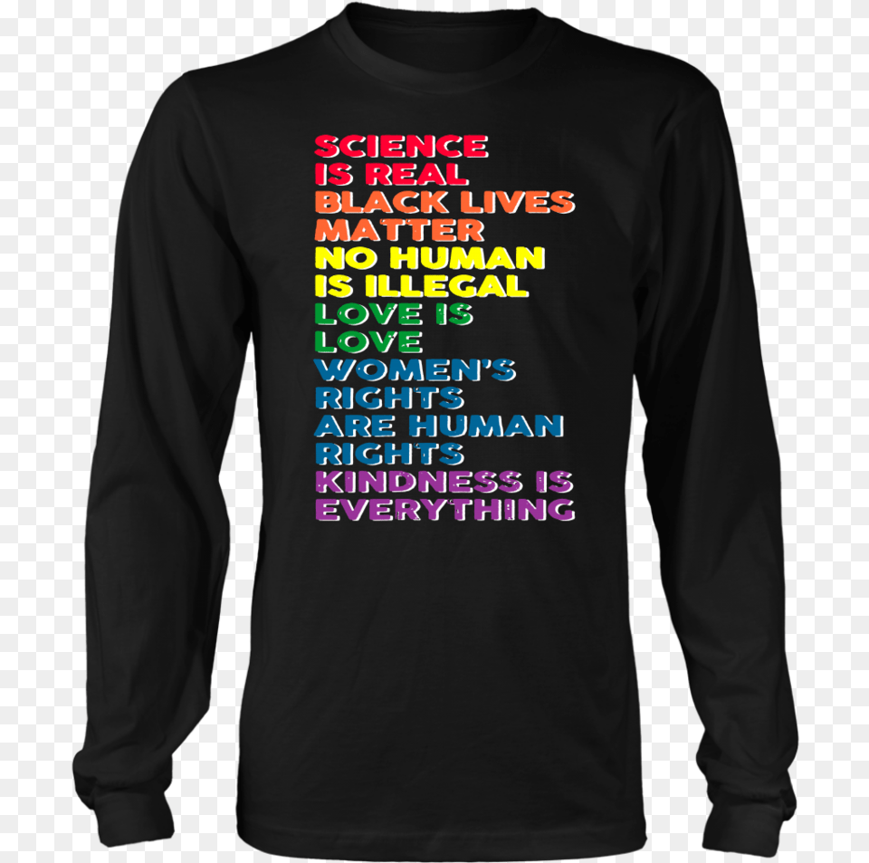 Distressed Science Is Real Black Lives Matter Pride Long Sleeved T Shirt, Clothing, Long Sleeve, Sleeve, T-shirt Free Png