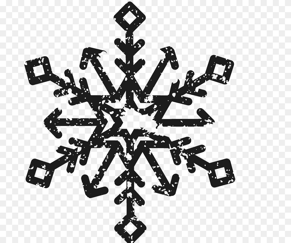 Distressed Snowflake Stamp Christmas Rubber Stamps Stamptopia, Nature, Outdoors, Snow, Cross Free Png Download