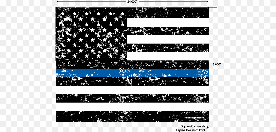 Distressed Thin Blue Line Flag, American Flag Free Transparent Png