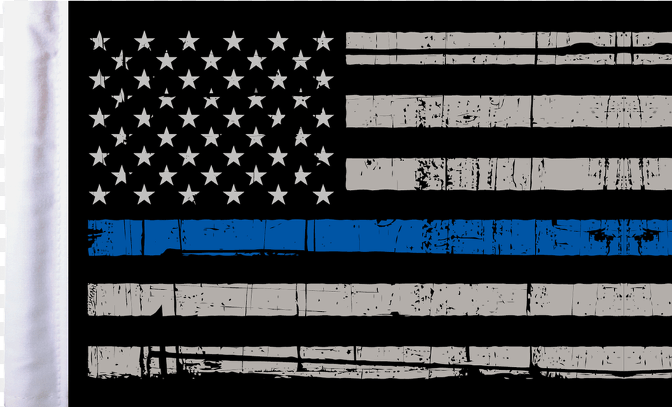 Distressed Thin Blue Line Flag, American Flag Free Png Download
