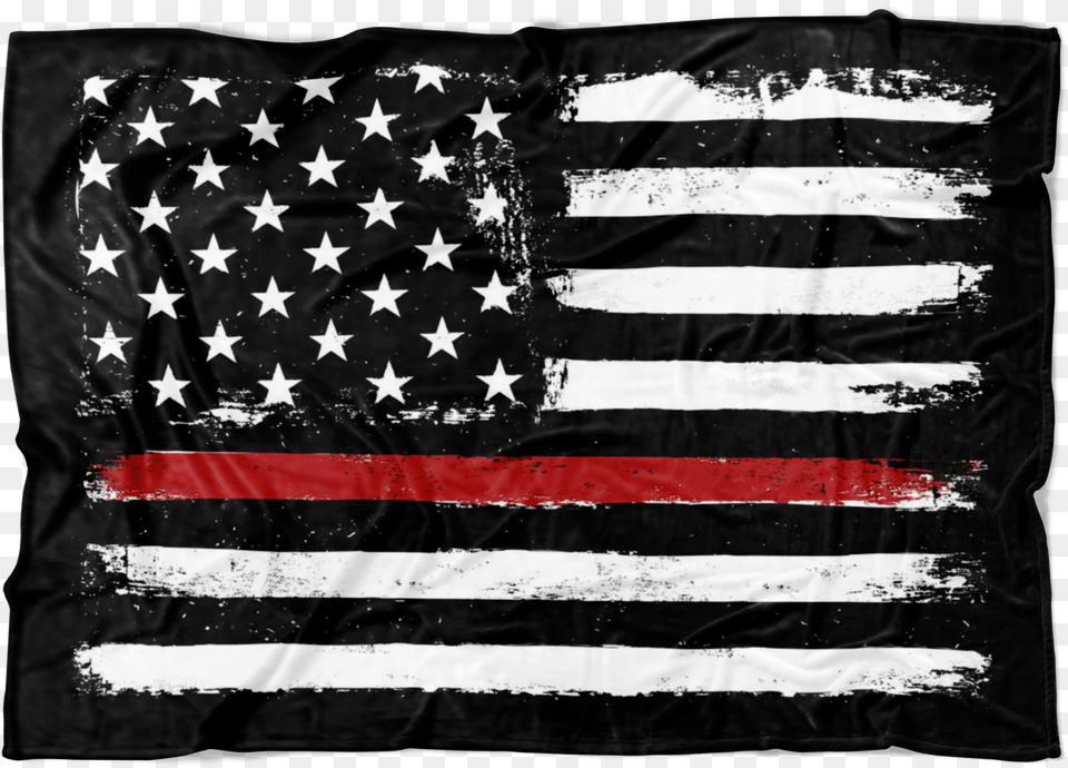 Distressed Thin Red Line Stars And Stripes Fleece Blanket Police Blue And Black, American Flag, Flag Png Image
