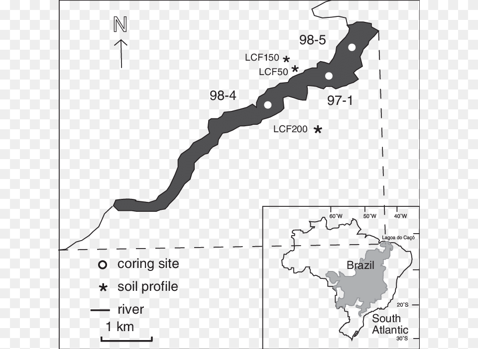 Distribution Of The Biome Cerrado And Location Of Lake, Chart, Plot, Nature, Outdoors Free Transparent Png
