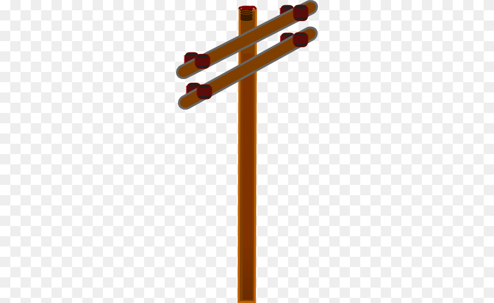 Distribution Pole Clip Art, Utility Pole, Cross, Symbol Free Png