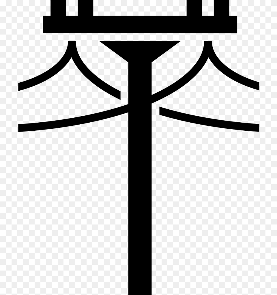 Distribution Power Lines Icon, Gray Free Png
