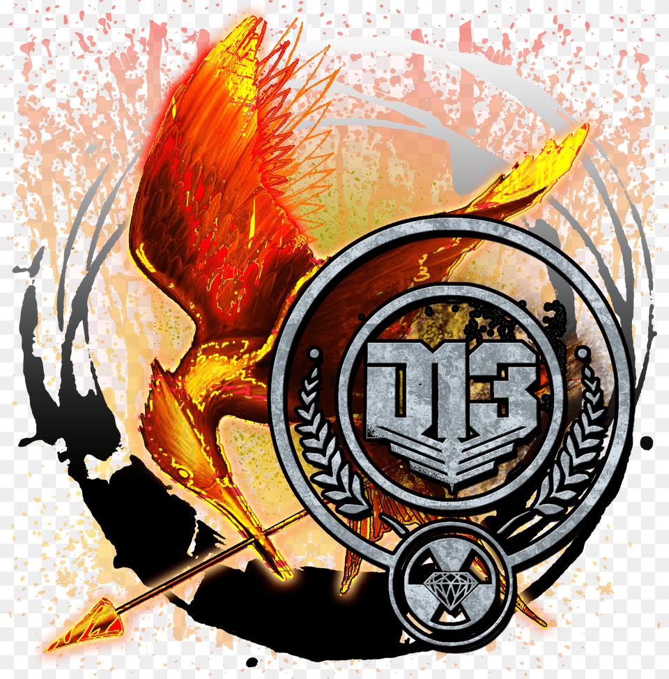 District 13 Mockingjay Hungergamesgear Illustration Free Png Download