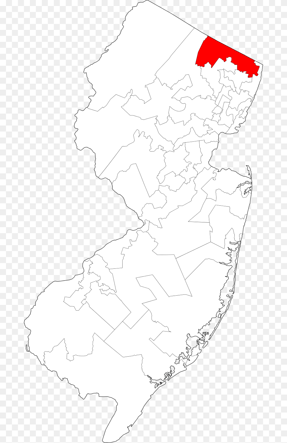 District 39 S Office On The Road Map Of New Jersey, Chart, Plot, Atlas, Diagram Free Transparent Png