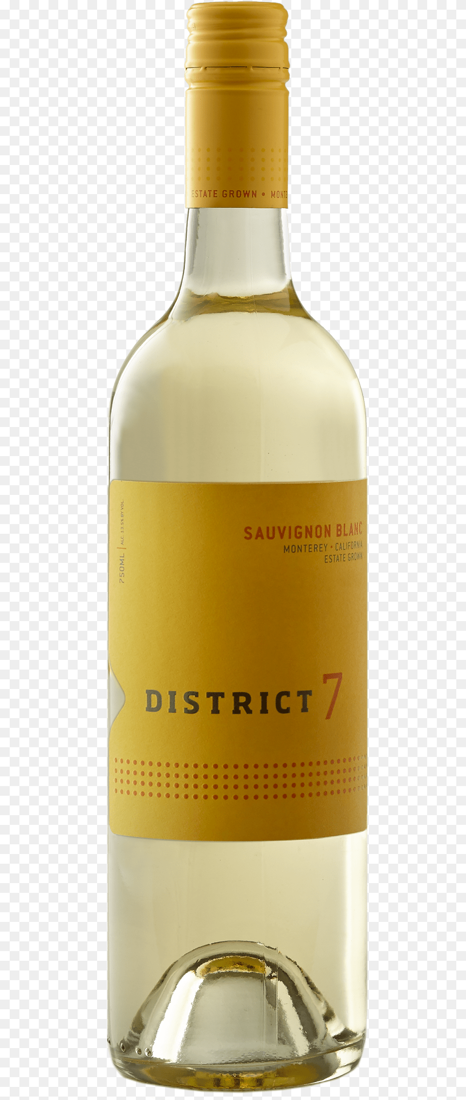 District 7 Sauvignon Blanc 2017, Alcohol, Beverage, Bottle, Liquor Png Image