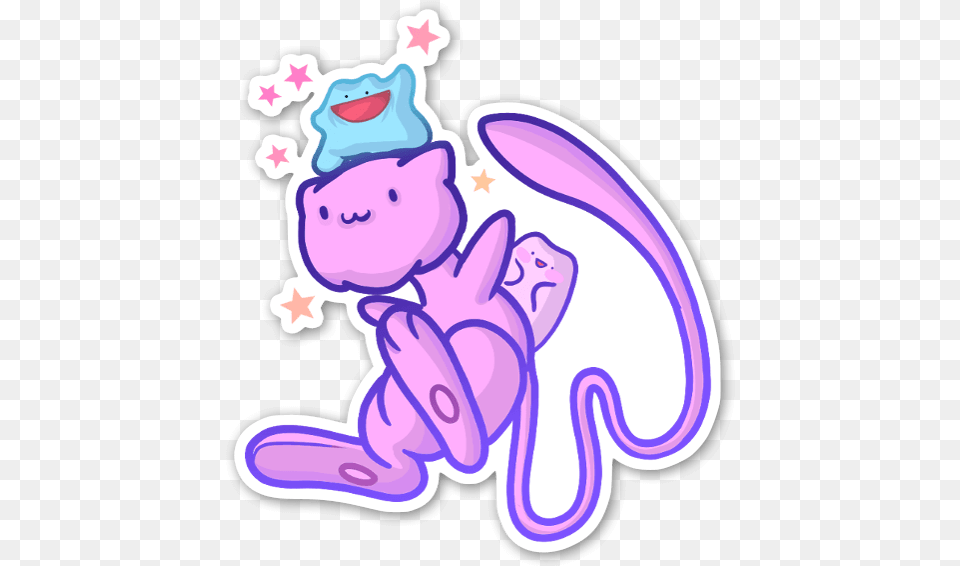 Ditto Mew Shiny Fictional Character, Purple Free Png Download