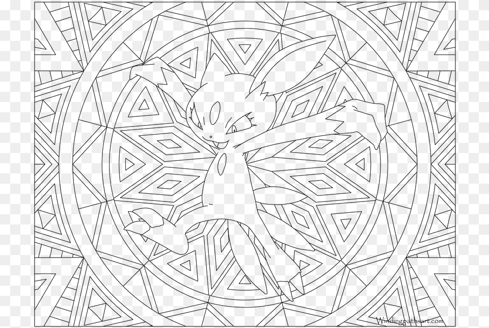 Ditto Pokemon Coloring Page, Gray Free Png Download