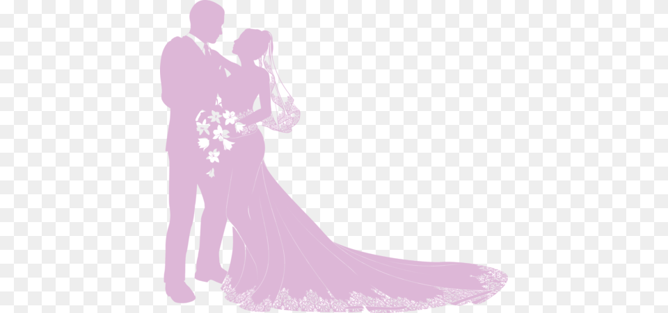 Divers Wedding Couple Silhouette Vector, Gown, Wedding Gown, Clothing, Dress Free Transparent Png