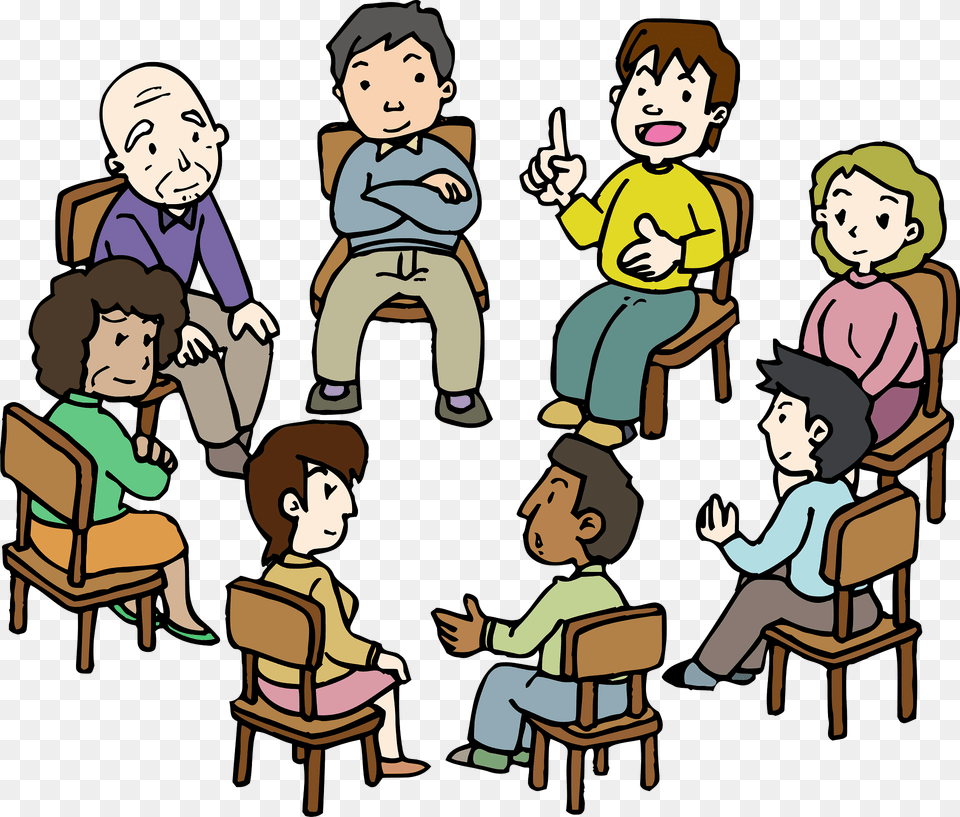 Diverse Group Of People Sitting In A Circle Clipart, Publication, Book, Baby, Person Free Png Download