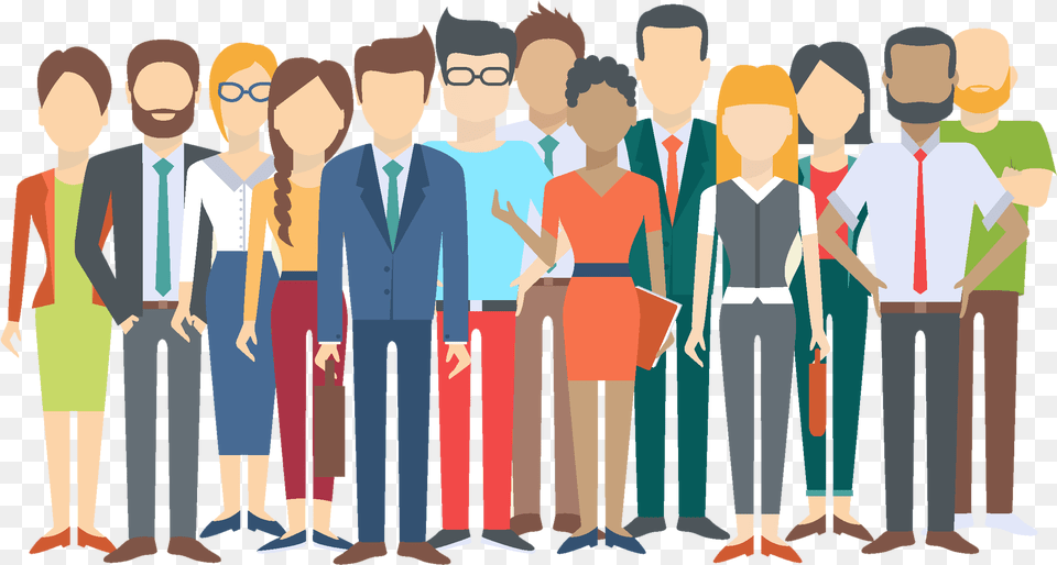 Diversity In The Workplace Group Of People Illustration, Person, Adult, Man, Male Png Image