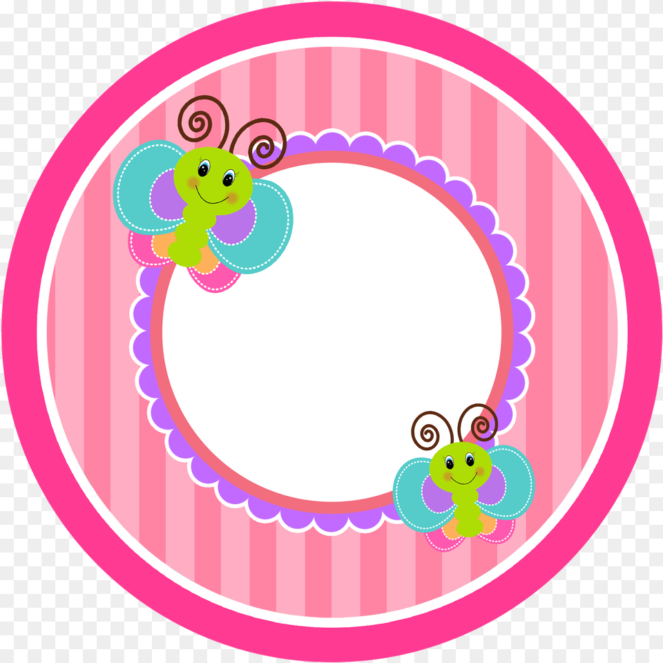 Divertida Mariposa Etiquetas Para Candy Imprimir Gratis Cartoon, Oval, Pattern Free Png Download