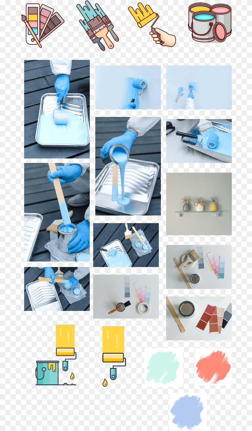 Divi Painting Service Layout Pack Floor, Clothing, Glove, Adult, Male Free Png Download