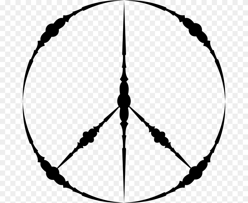 Divider Peace Sign Clip Art, Gray Free Png Download