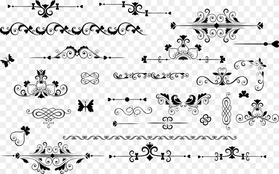 Dividers Calligraphy Flourish Celtic Filigree, Accessories, Earring, Jewelry, Nature Free Transparent Png