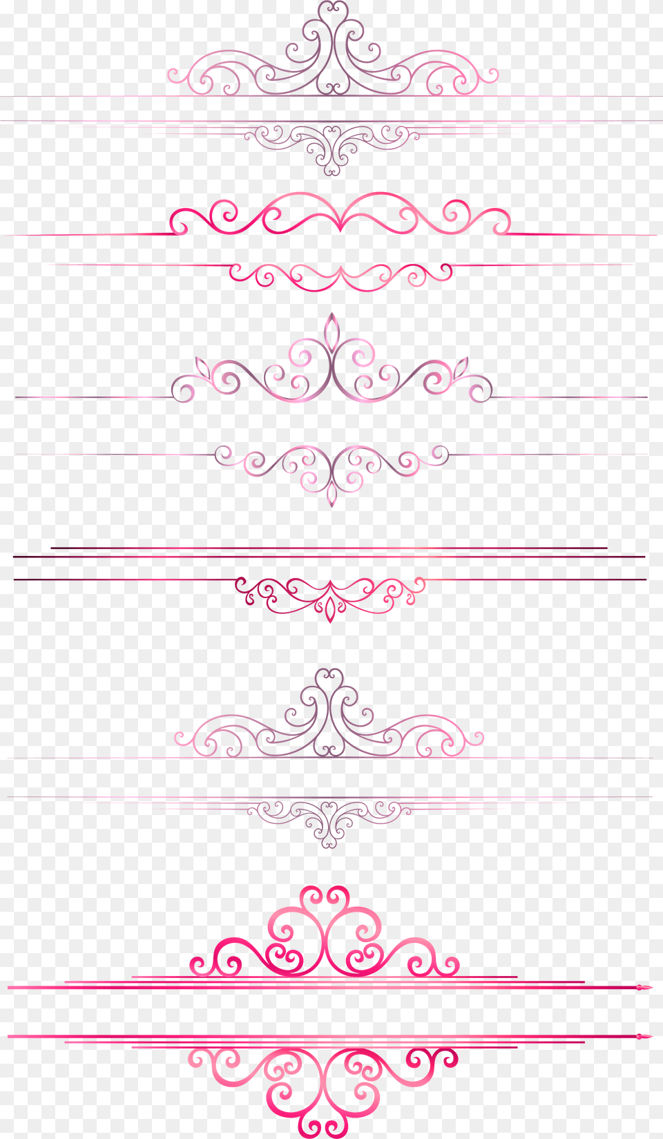 Dividing Pattern Line Border Columns European Clipart Clip Art, Graphics, Floral Design Png