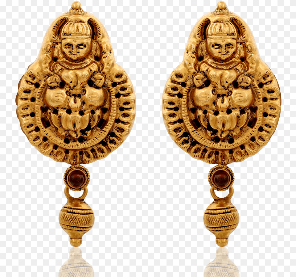 Divine Goddess Lakshmi Earrings Brass, Accessories, Earring, Gold, Jewelry Free Transparent Png