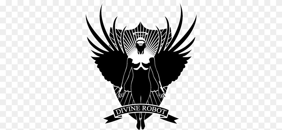 Divine Robot Vr Game U0026 Application Development Black Robot Logo, Emblem, Symbol, Person, Adult Free Png Download