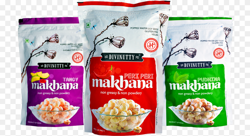 Divinutty Makhana Tangy Makhana Peri Peri Makhana Breakfast Cereal, Food, Snack Free Png