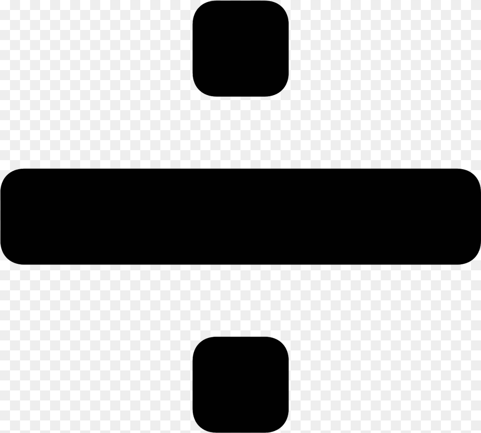 Division Symbol Plus Icon Black And White, Gray Png Image