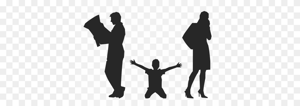 Divorce Silhouette, Boy, Child, Person Free Png Download