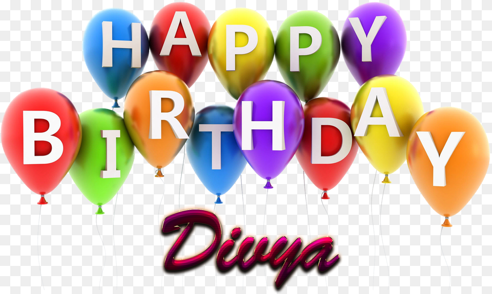 Divya Happy Birthday Balloons Name Happy Birthday Dusty, Balloon, People, Person Free Png Download