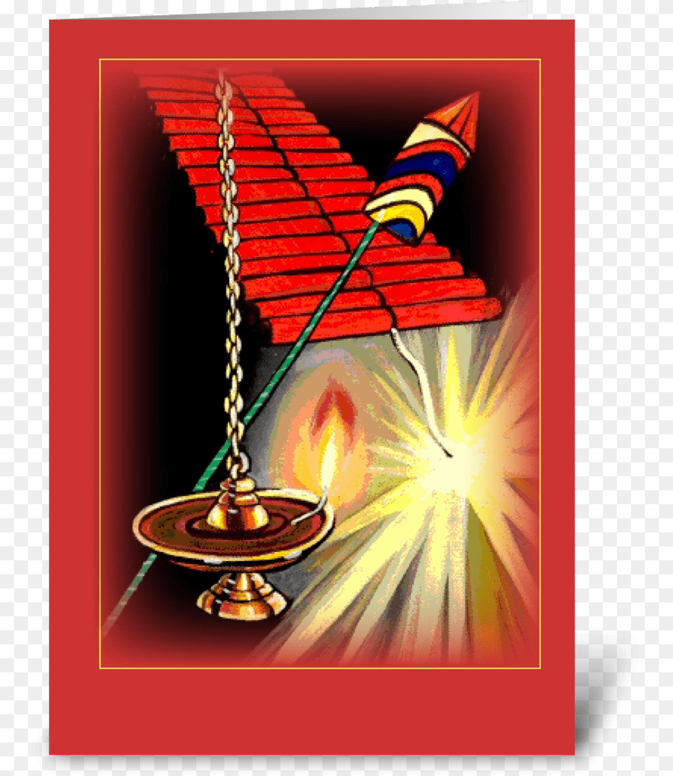 Diwali Fireworks Greeting Card Graphic Design, Incense, Lighting, Musical Instrument Free Png