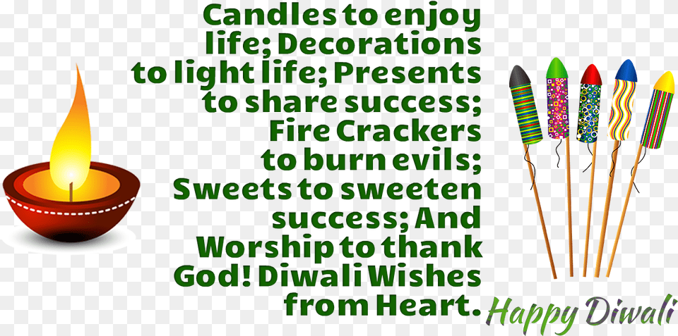 Diwali Messages Transparent Image Candle Free Png