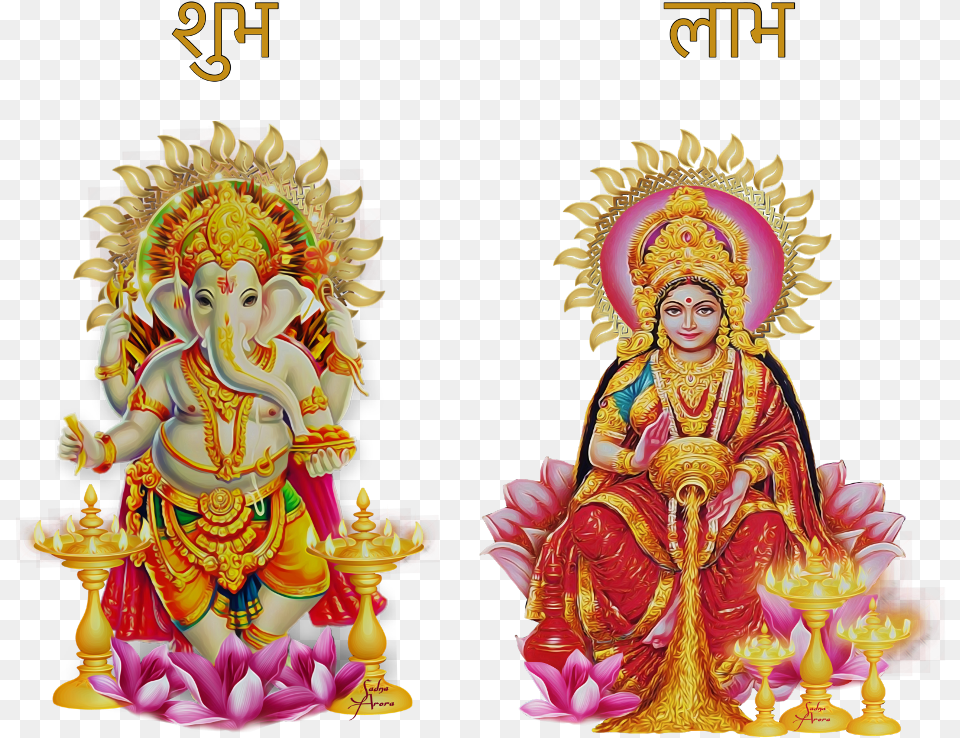 Diwali Sticker By Sadna2018 Laxmi Ganesh Dipawali Ganesha Stickers For Whatsapp, Adult, Wedding, Person, Woman Free Transparent Png