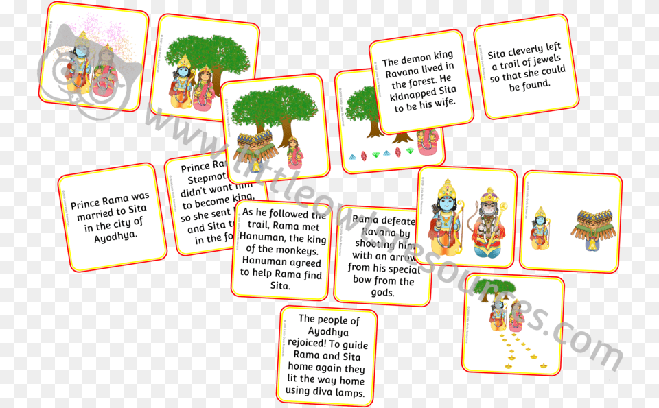 Diwali Story Cut And Sequence Match Cover, Book, Comics, Publication, Person Free Png