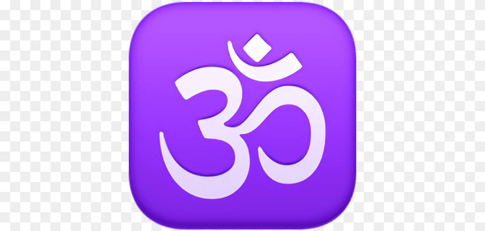 Diwali Violet Purple Font For Om Symbol 480x480 Om Emoji In Whatsapp, Text, Clothing, Hardhat, Helmet Png