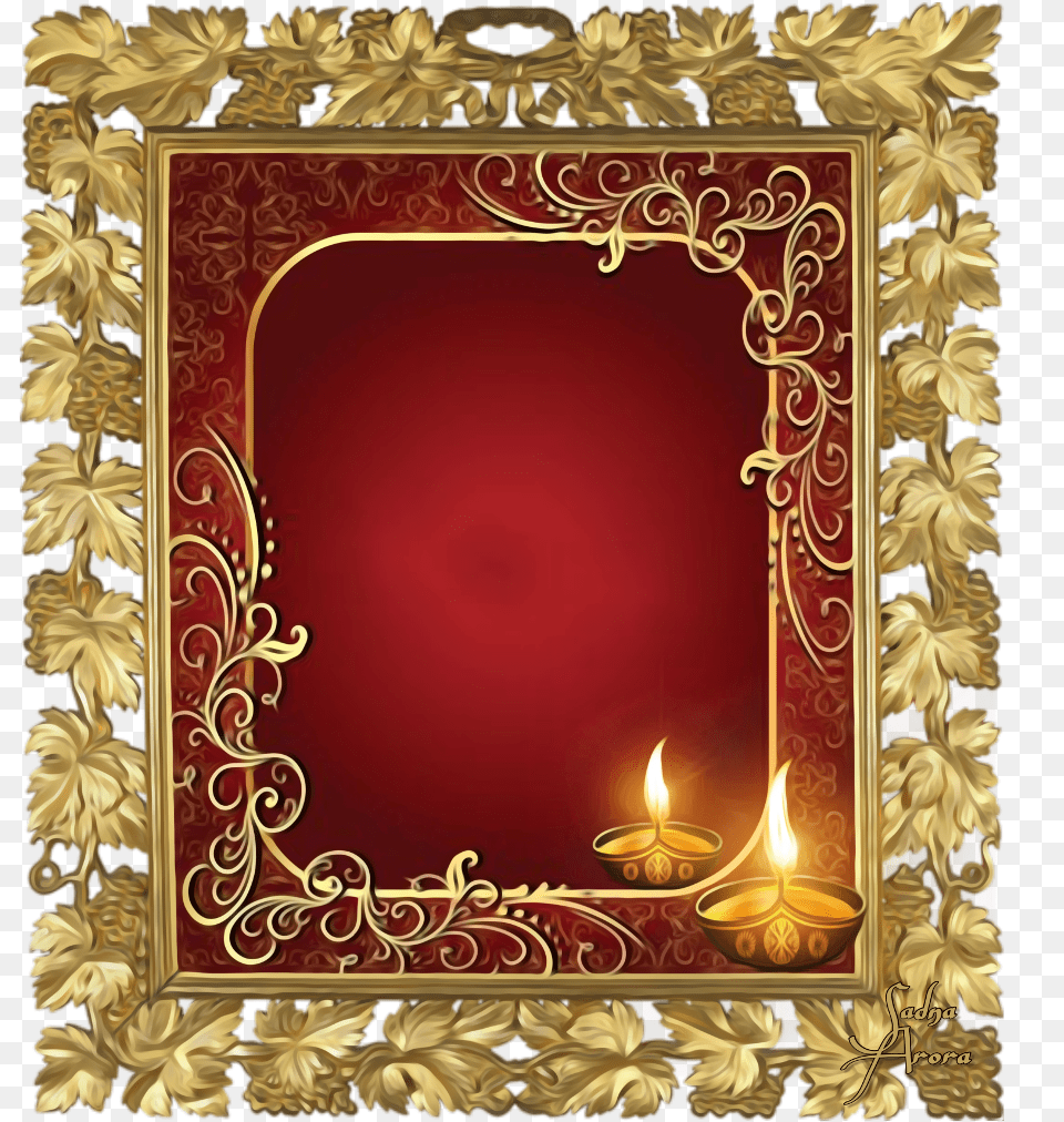 Diwali Wallpapers By Sadna2018 Festivals Happydiwali Transparent Gold Photo Frame, Candle Png Image