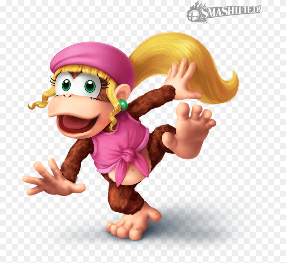 Dixie Kong Smash Bros, Baby, Person, Face, Head Free Transparent Png