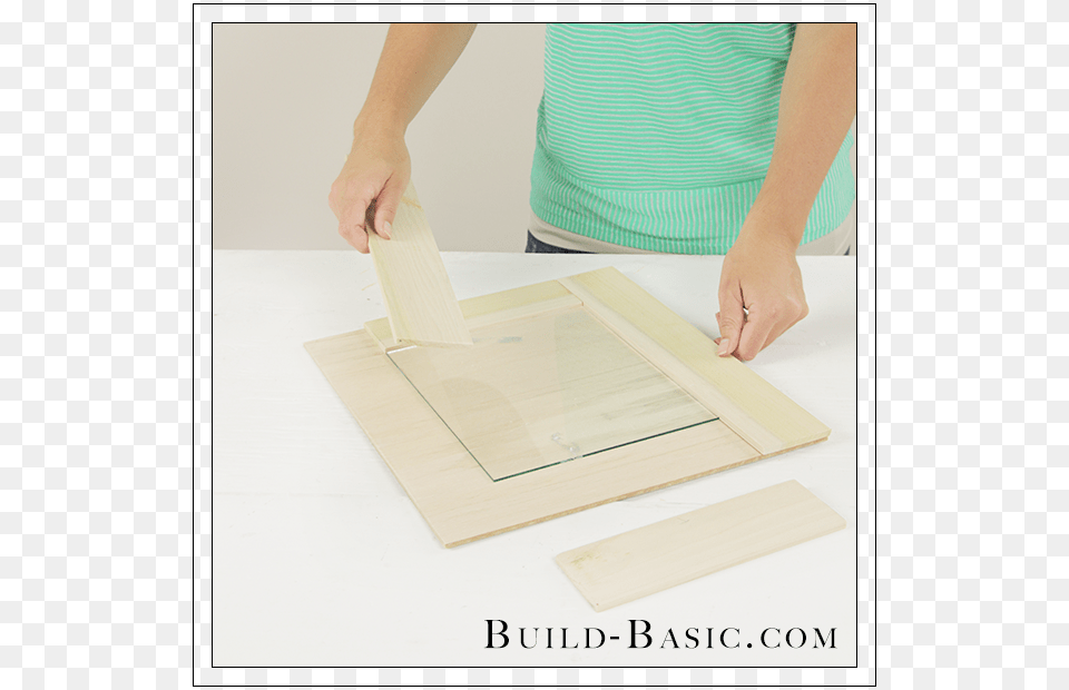 Diy Burlap Picture Frame By Build Basic Step Plywood, Wood, Person, Man, Male Free Transparent Png