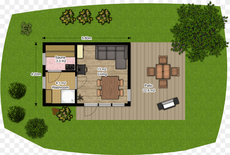 Diy House Plans Outdoor Sauna Downloadable Building Floor Plan, Backyard, Plant, Outdoors, Nature Free Png Download
