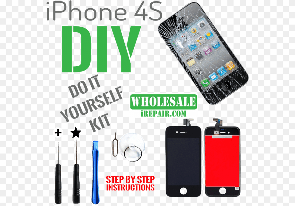 Diy Iphone 4s Screen Kit Iphone, Electronics, Mobile Phone, Phone Free Png Download