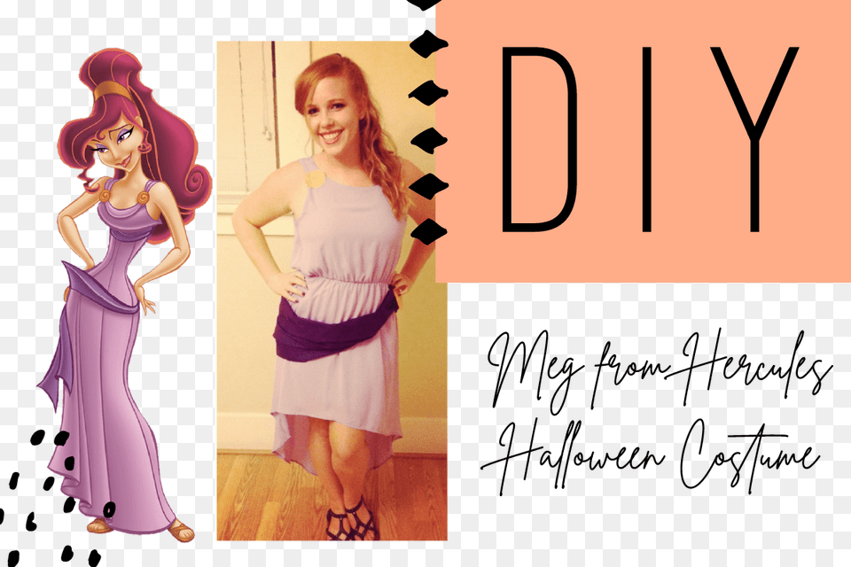 Diy Meg From Hercules Costume Diy Red Hair Halloween Costume, Formal Wear, Girl, Female, Person Free Png
