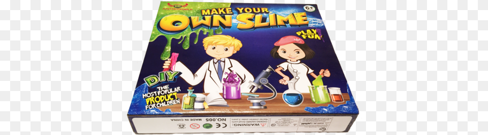 Diy Science Lab For Kids Slime Kit Justnkredible Cartoon, Publication, Book, Comics, Person Free Png