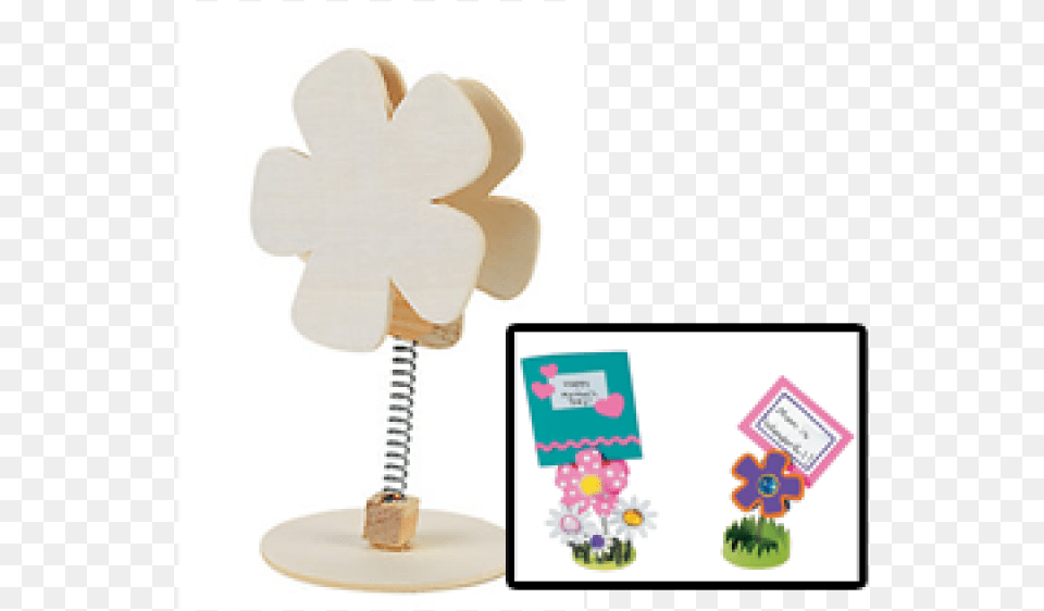 Diy Wood Flower Recipe Card Holders Floral Design, Lamp Free Transparent Png