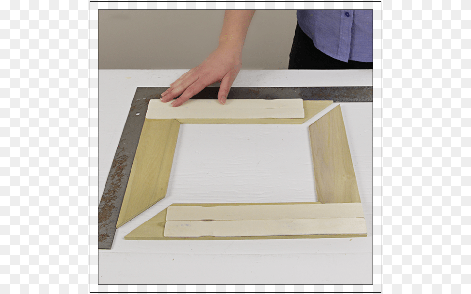 Diy Wood Picture Frame Step By Step, Plywood, Person, Drawer, Furniture Free Png Download