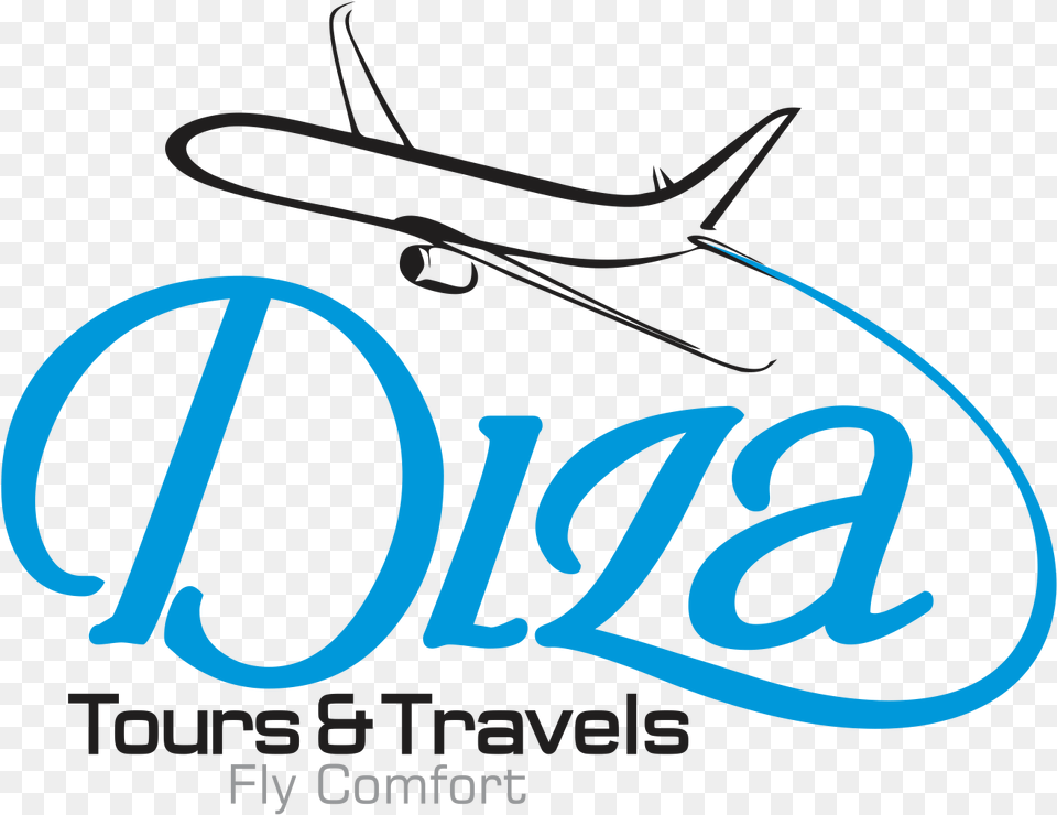 Diza Tours And Travels Logo Travel, Aircraft, Airliner, Airplane, Transportation Png Image