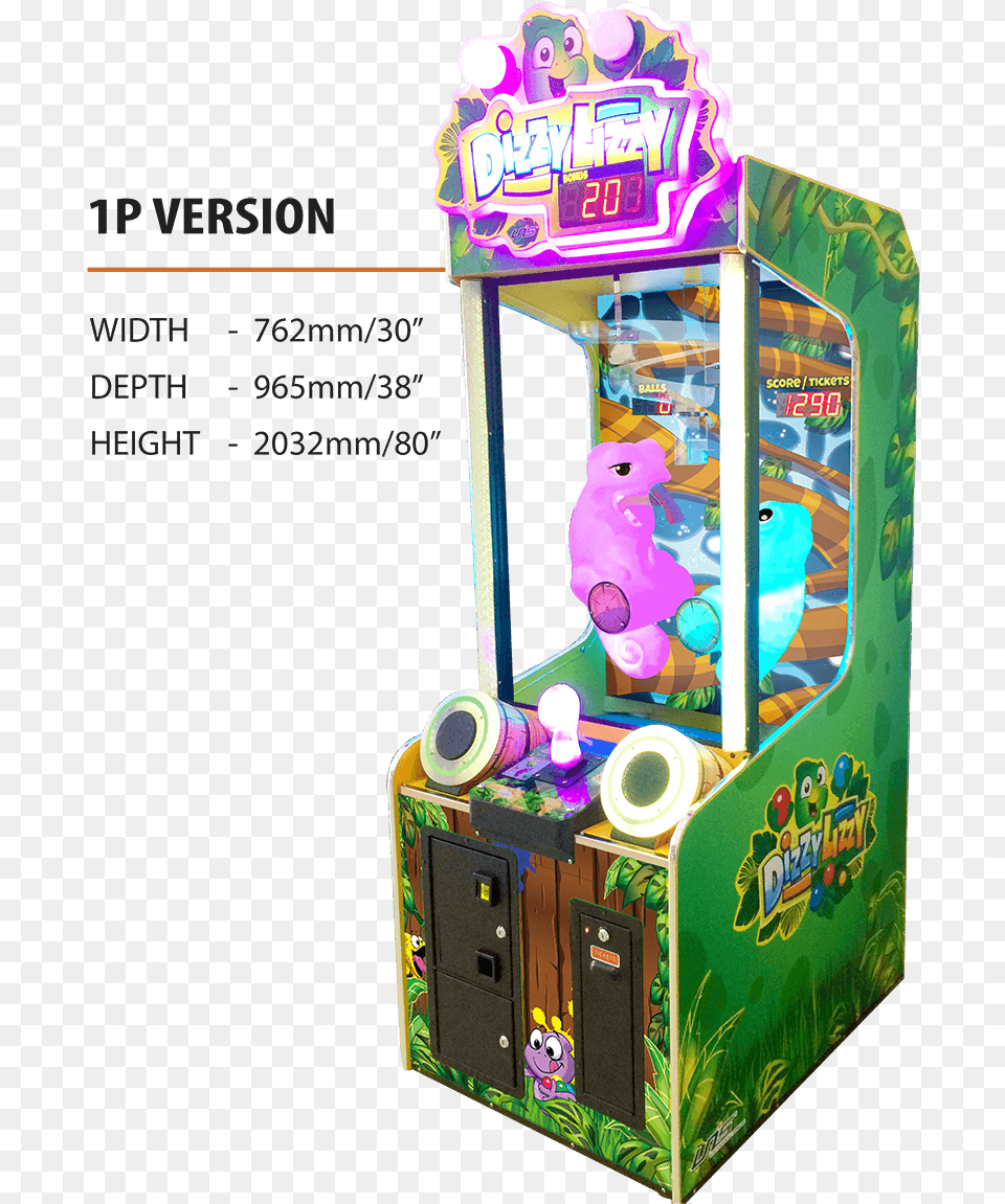 Dizzy Lizzy Game Machine, Arcade Game Machine Png