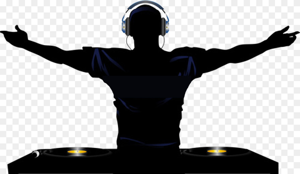 Dj, T-shirt, Clothing, Silhouette, Person Free Transparent Png